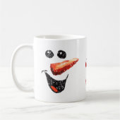 Niedlich ist es schneit kühne Snowman Face Name Mo Kaffeetasse (Links)