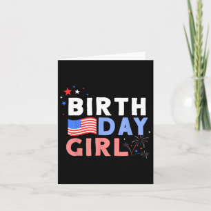 Niedlich ist mein Geburtstag, 4. Juli, Frauendesig Karte