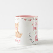 Niedlich ist mein Hund mein Valentin Zwei-Tonen-pe Zweifarbige Tasse (Mittel)