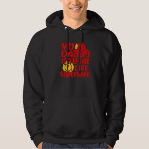 Niedlich ist mein Papa ein echter Superheld Hoodie