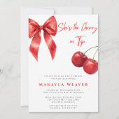 Niedlich ist sie die Cherry am oberen Brautparty Einladung (Vorderseite)