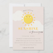 Niedlich ist unser kleiner Sonnenschein, jeden Geb Dankeskarte (Vorderseite)