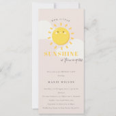 Niedlich ist unser kleiner Sonnenschein, jeden Geb Einladung (Vorderseite)