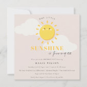 Niedlich ist unser kleiner Sonnenschein, jeden Geb Einladung (Vorderseite)