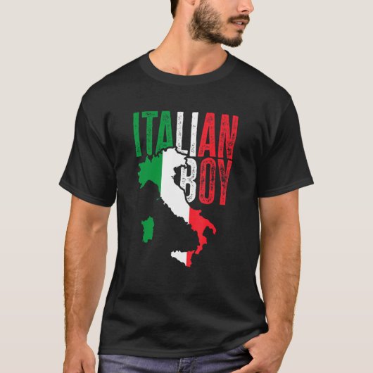 Niedlich Italien Kinder Italienischer Junge T-Shirt (Vorderseite)