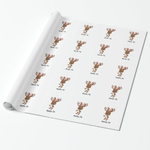 Niedlich Jackalope - Austin, Texas Geschenkpapier