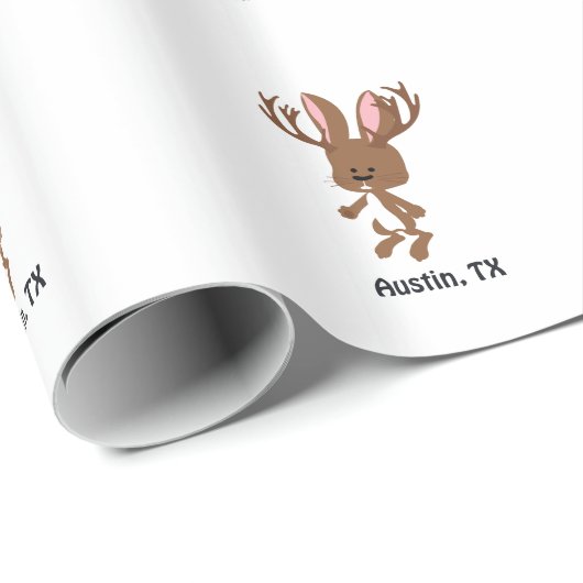 Niedlich Jackalope - Austin, Texas Geschenkpapier (Rolleneckpunkt)