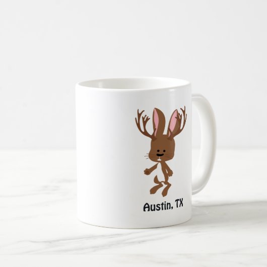 Niedlich Jackalope - Austin, Texas Kaffeetasse (VorderseiteRechts)