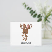 Niedlich Jackalope - Austin, Texas Postkarte (Stehend Vorderseite)