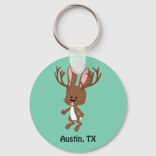 Niedlich Jackalope - Austin, Texas Schlüsselanhänger (Vorderseite)