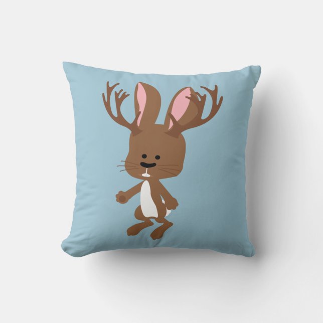 Niedlich Jackalope Kissen (Vorderseite)