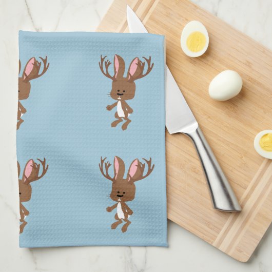 Niedlich Jackalope Küchentuch (Viertel Falte)