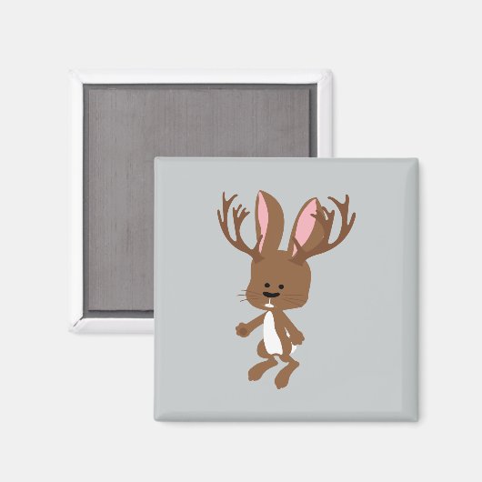 Niedlich Jackalope Magnet (Vorderseite/Rückseite)