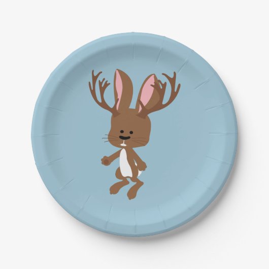 Niedlich Jackalope Pappteller (Vorderseite)