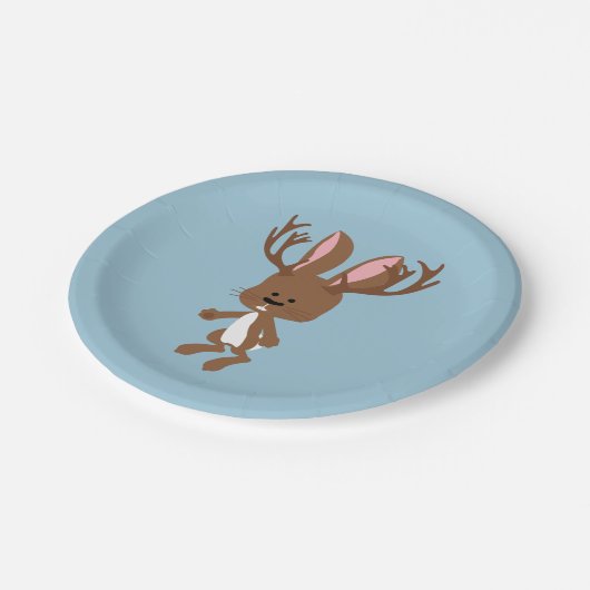 Niedlich Jackalope Pappteller (Schrägansicht)