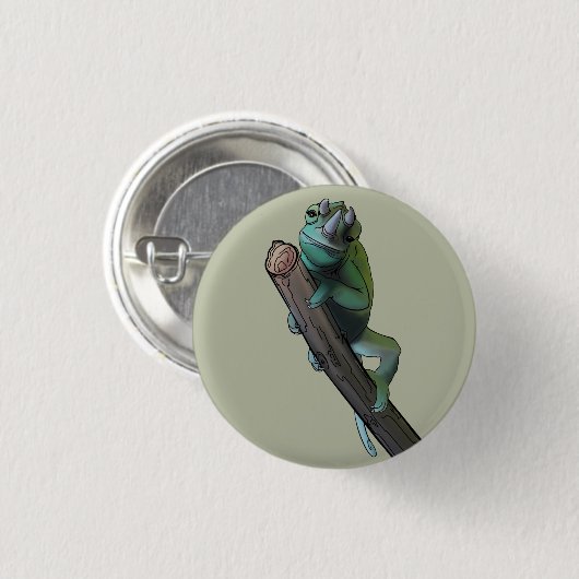 Niedlich Jackson's Chameleon Button (Vorne & Hinten)