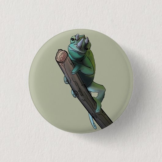 Niedlich Jackson's Chameleon Button (Vorderseite)