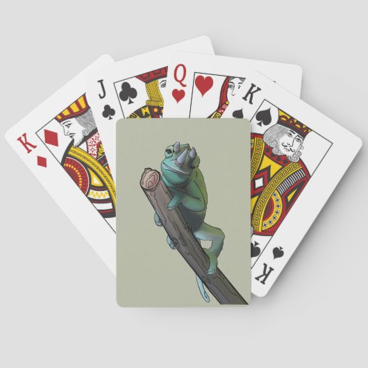 Niedlich Jackson's Chameleon Spielkarten (Rückseite)
