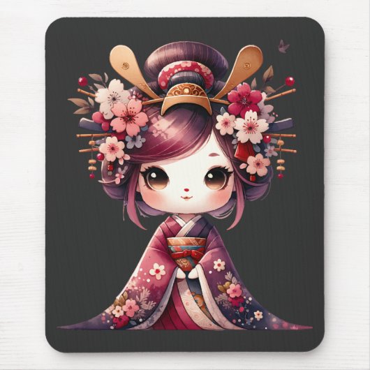 Niedlich Japanisch Geisha Mousepad (Vorne)