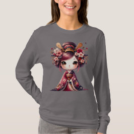 Niedlich Japanisch Geisha T-Shirt