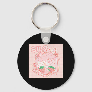 Niedlich Japanisch Kawaii Anime Ästhetik Pink Stra Schlüsselanhänger