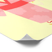 Niedlich-Japanisch-rosa Cherry Blossom Geisha Poster (Ecke)