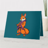 Niedlich Japanisch Samurai Eichhörnchen Dankeskarte (Vorderseite)