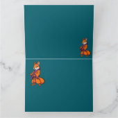 Niedlich Japanisch Samurai Eichhörnchen Dankeskarte (Innenseite)