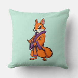 Niedlich Japanisch Samurai Eichhörnchen Kissen