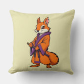 Niedlich Japanisch Samurai Eichhörnchen Kissen (Vorderseite)