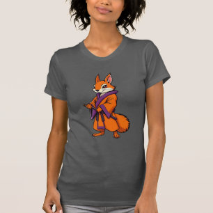 Niedlich Japanisch Samurai Eichhörnchen T-Shirt