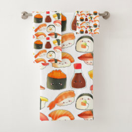 Niedlich Japanisch Sushi Badhandtuch Set
