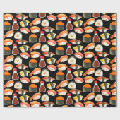 Niedlich Japanisch Sushi Geschenkpapier (Flach)
