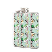 Niedlich Japanisch Sushi Lover Golfing Pattern Flachmann (Links)