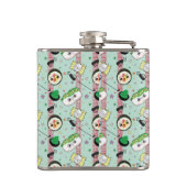 Niedlich Japanisch Sushi Lover Golfing Pattern Flachmann (Rückseite)