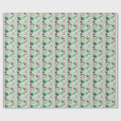 Niedlich Japanisch Sushi Lover Golfing Pattern Geschenkpapier (Flach)