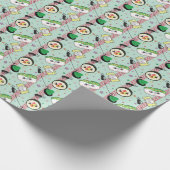 Niedlich Japanisch Sushi Lover Golfing Pattern Geschenkpapier (Ecke)