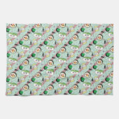 Niedlich Japanisch Sushi Lover Golfing Pattern Geschirrtuch (Horizontal)