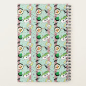 Niedlich Japanisch Sushi Lover Golfing Pattern Planer (Rückseite)