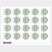 Niedlich Japanisch Sushi Lover Golfing Pattern Runder Aufkleber (Blatt)