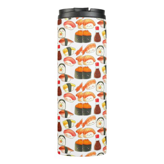 Niedlich Japanisch Sushi Thermosbecher (Rückseite)