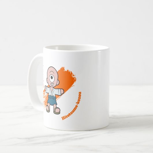 Niedlich Japanisch Yokai Hitotsume-kozo Kaffeetasse (Vorderseite Links)