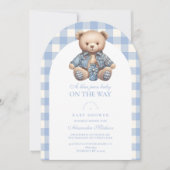 Niedlich Jean Baby Denim Baby Shower Einladung (Vorderseite)