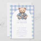 Niedlich Jean Baby Denim Baby Shower Einladung (Vorderseite)
