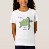 Niedlich Jekyll Island Florida Sea Turtle T-Shirt (Vorderseite)