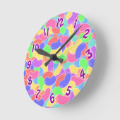Niedlich Jelly Bean Jamboree Runde Wanduhr (Winkel)