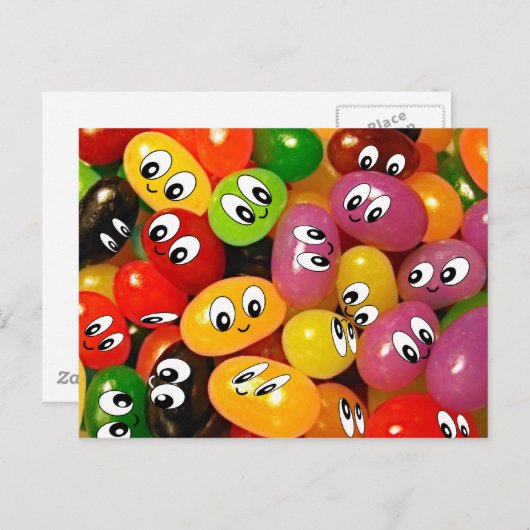 Niedlich Jelly Bean Postkarte (Vorne/Hinten)