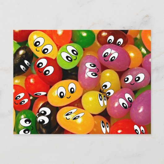 Niedlich Jelly Bean Postkarte (Vorderseite)