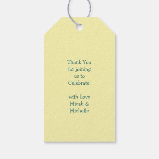 Niedlich Jellyfish Baby Shower Kawaii Geschenkanhänger (Rückseite)