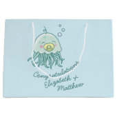 Niedlich Jellyfish Baby Shower Kawaii Große Geschenktüte (Vorderseite)